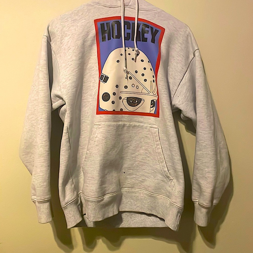 FA/HOCKEY white/silver ski mask hoodie